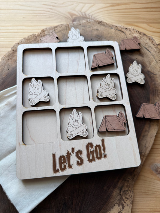 Wooden Tic-Tac-Toe Game - Let's Go