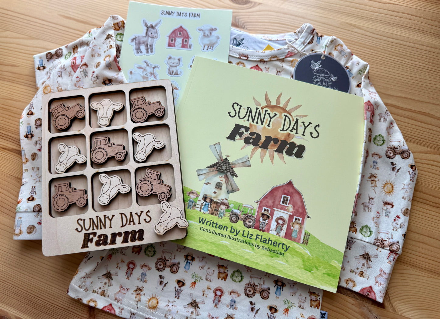 Wooden Tic-Tac-Toe Game - Sunny Days Farm