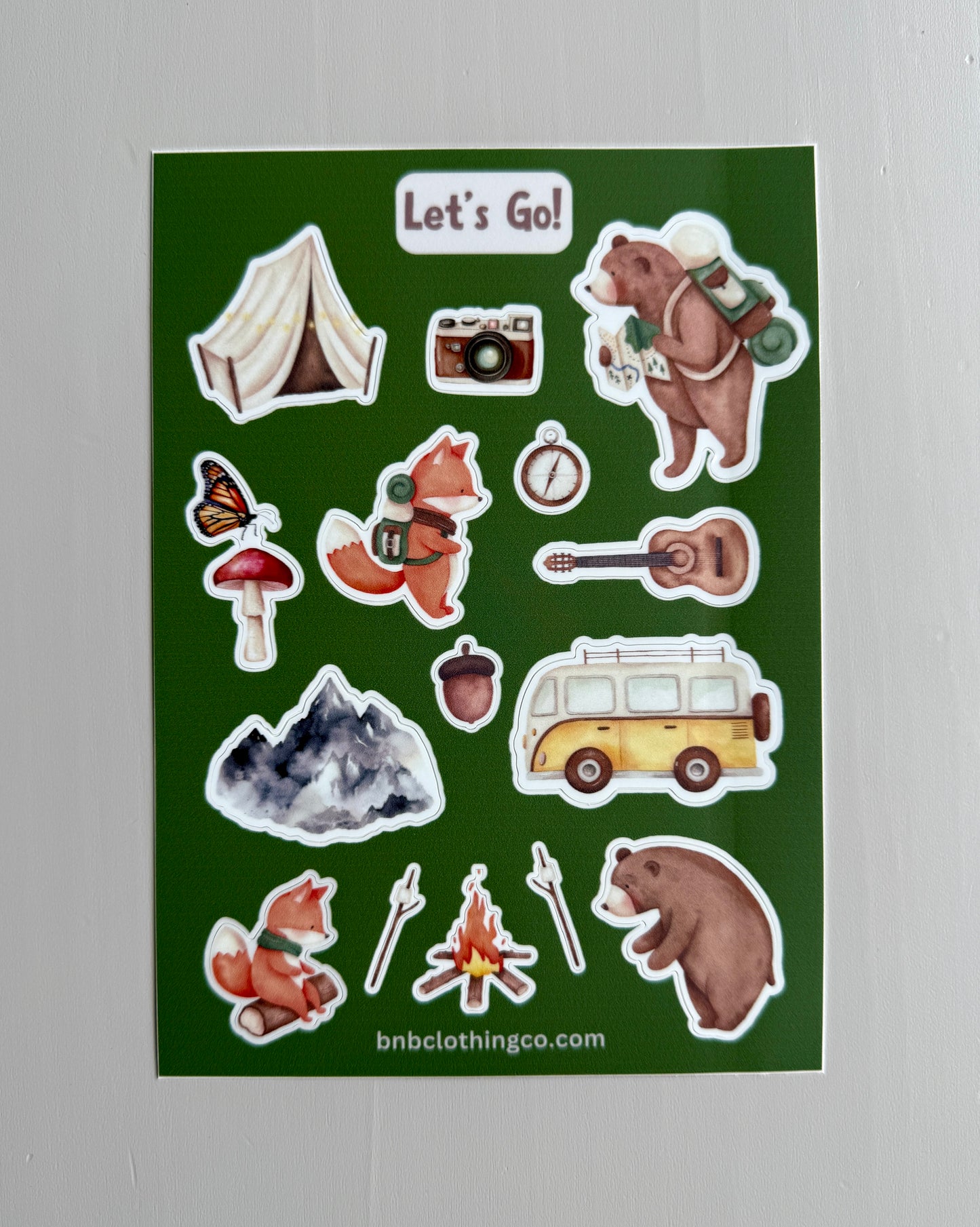 Let's Go Sticker Sheet