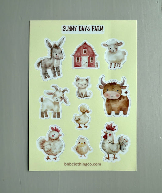 Sunny Days Farm Sticker Sheet