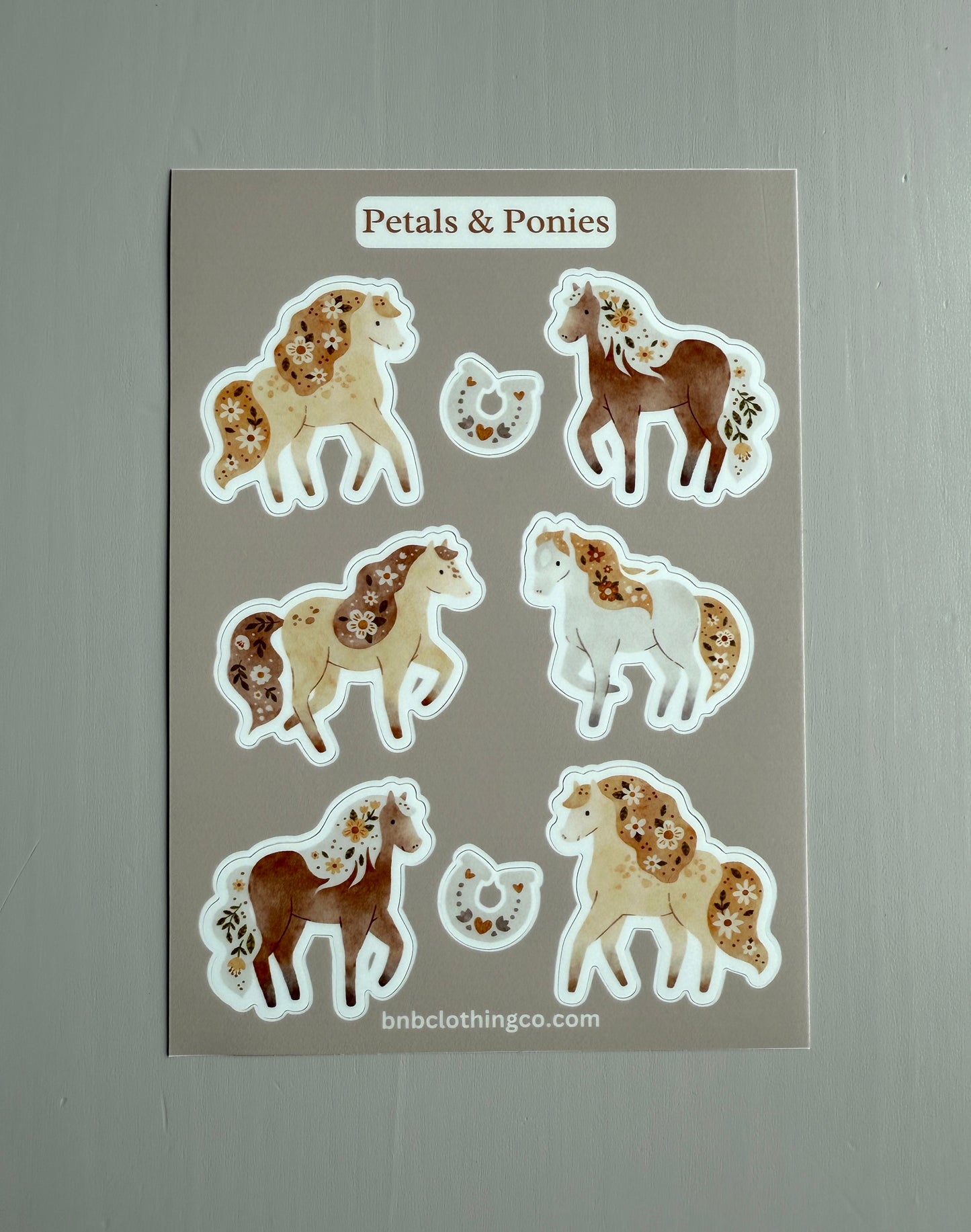 Petals & Ponies Sticker Sheet